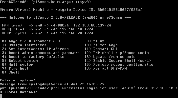 PfSense CLI